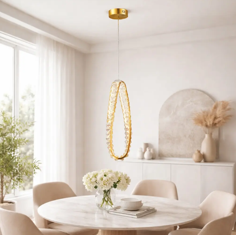 Pendente Cristal Dourado